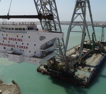 عملیات نصب سوپر استراکچر کشتی افراماکس دو